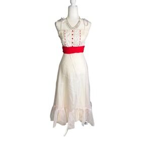 Vintage Handmade Polka Dot Chiffon Dress – XS (0)